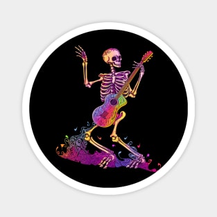 Elegant Dance of the Skeleton: A Whimsical Spectacle Magnet